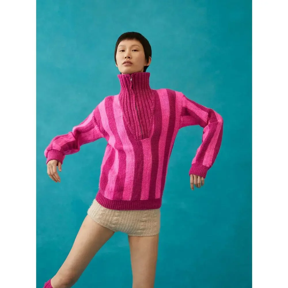 Tach Clothing Linnette Knit Sweater - Fuchsia/Pink - Small